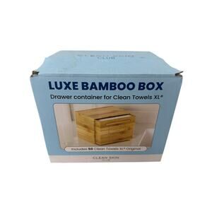 Clean Skin Club Luxe Bamboo Box for Clean Towels XL – Bamboo Drawer Dispenser